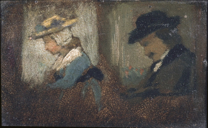 שני דמויות ברכבת - פרדריק בזיל