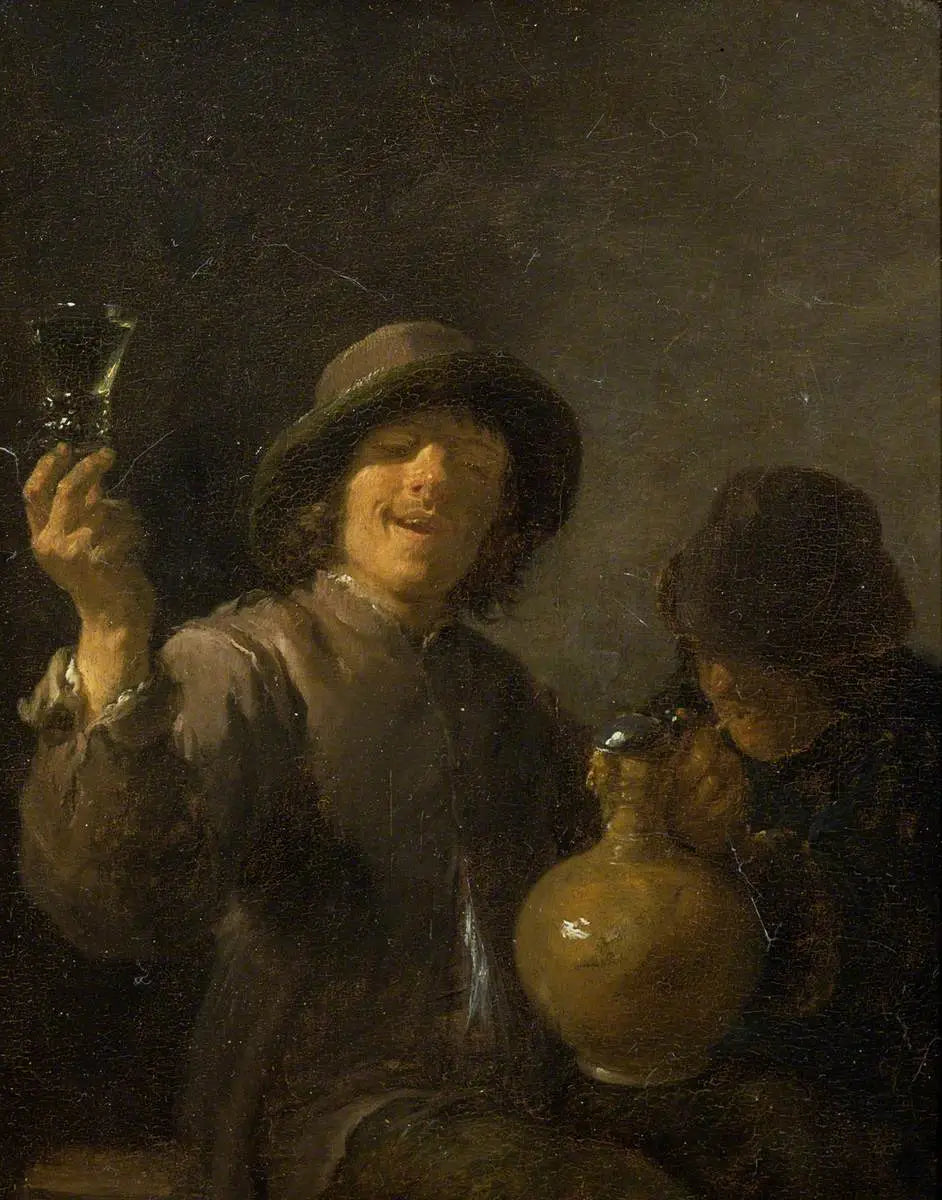 Deux rustres buvant - David Teniers le Jeune - Alpha Reproduction