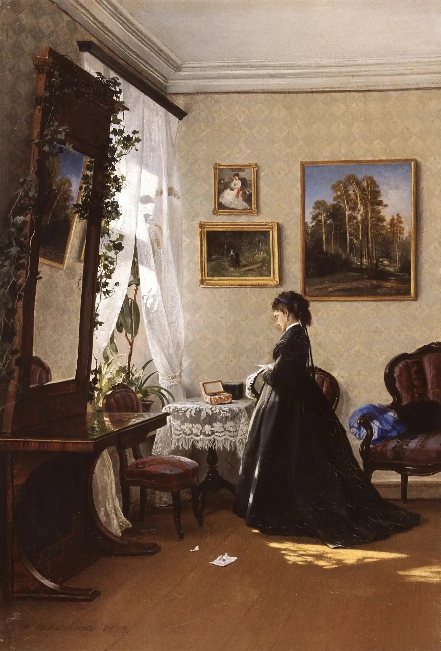 Devant le miroir - Ivan Chichkine image 1 reproduction réalisée par Alpha Reproduction