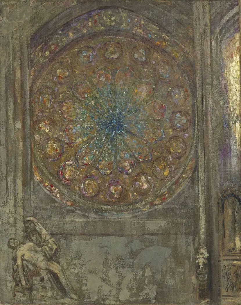Die Kathedrale - Odilon Redon image 1 reproduction de peinture à l’huile