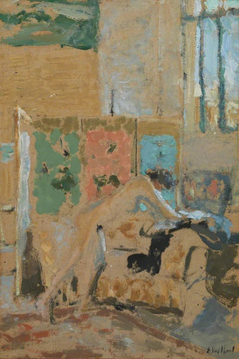 Intérieur au paravent, peinture de Édouard Vuillard