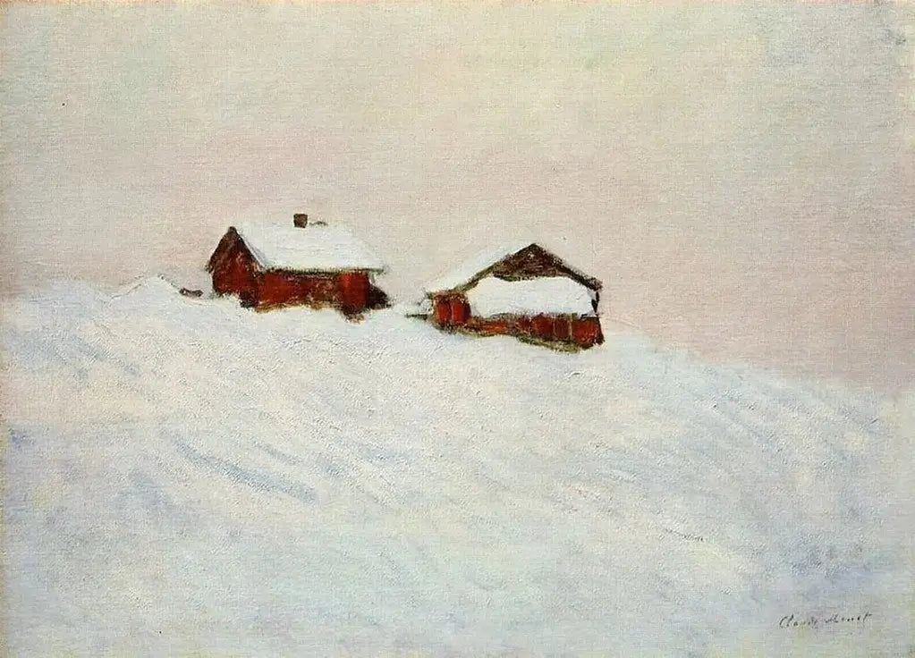 Effet de neige à Vétheuil - Claude Monet image 1 copie peinte à la main à l’huile
