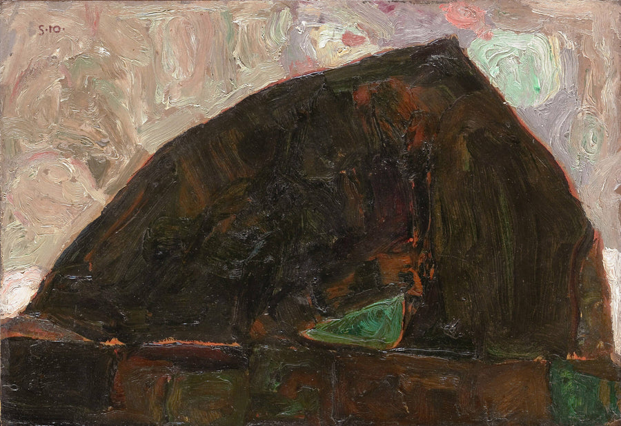 Montagne au bord de la rivière (1910) - Egon Schiele