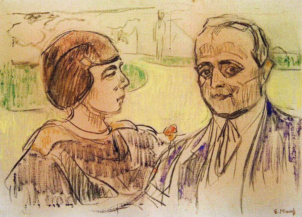 Reproduction du tableau « Elsa et Curt Glaser - Edvard Munch » par Alpha Reproduction en peinture à l’huile