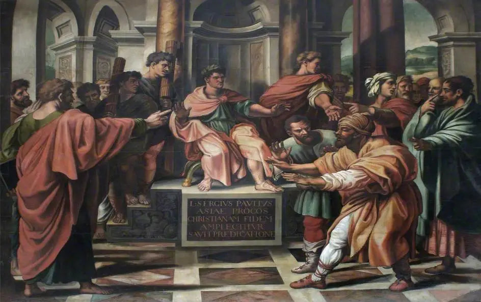 Reproduction du tableau « Élymas - Raphaël Sanzio » par Alpha Reproduction en peinture à l’huile