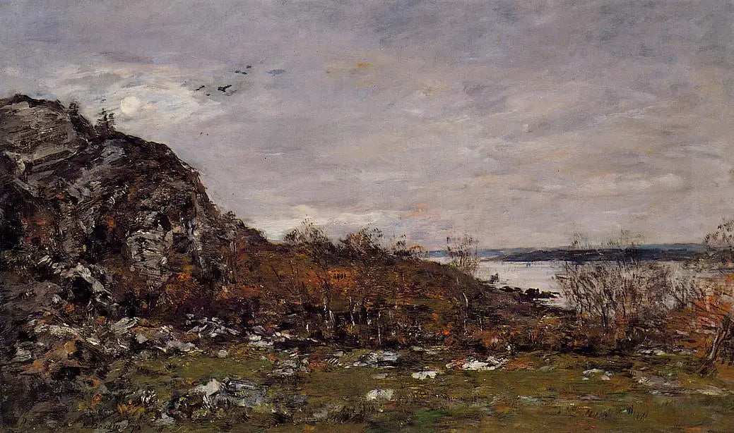 Embouchure de l'Elorn aux environs de Brest - Eugène Boudin image 1 reproduction artisanale de tableau