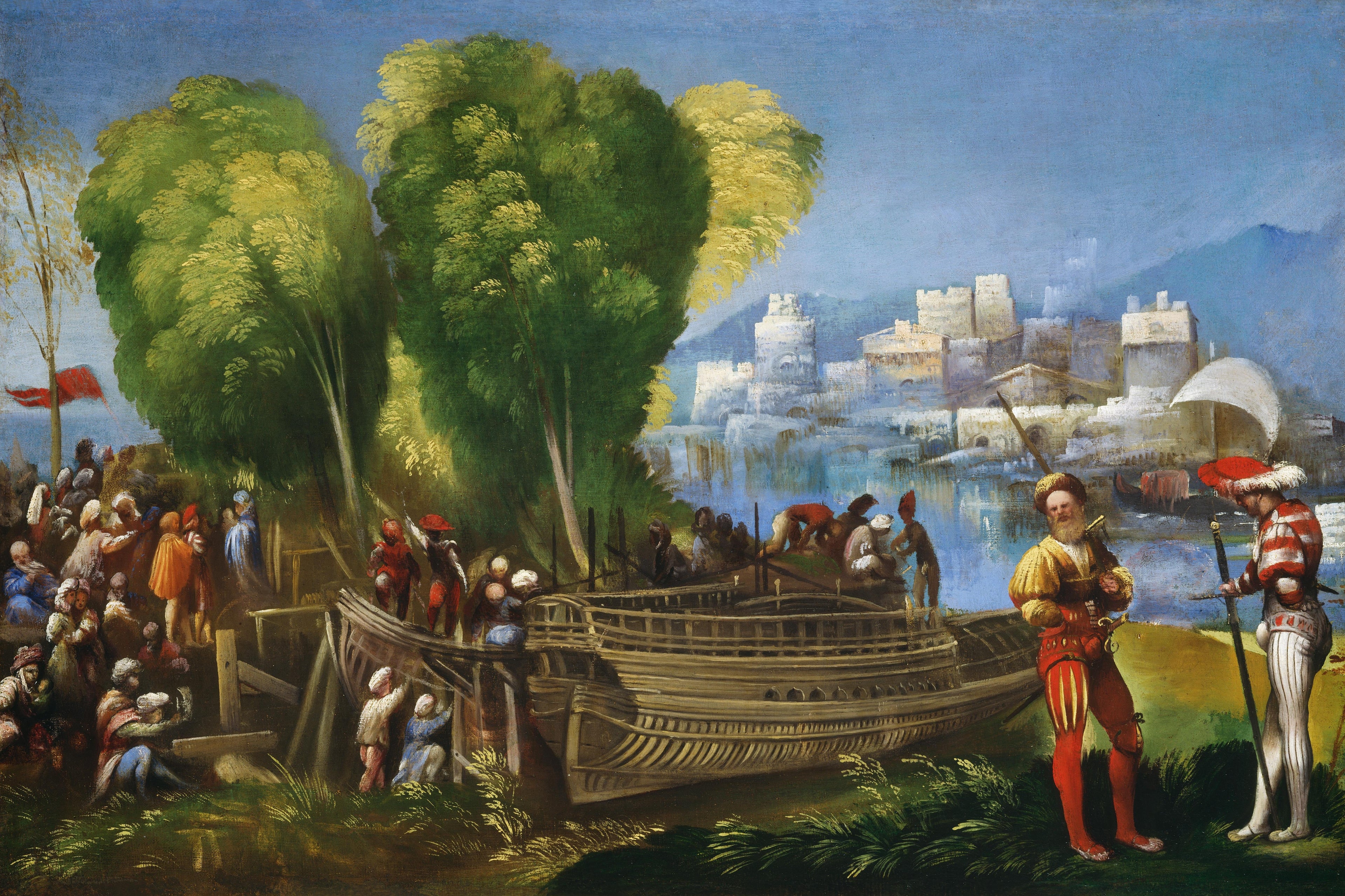 Énée et Achate sur la côte libyenne - Dosso Dossi image 1 copie peinte à la main à l’huile