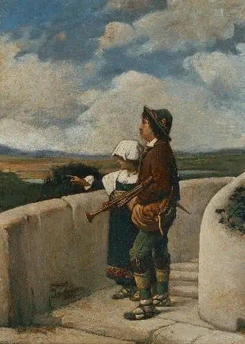 Enfants avec cornemuse - Gerolamo Induno - Alpha Reproduction