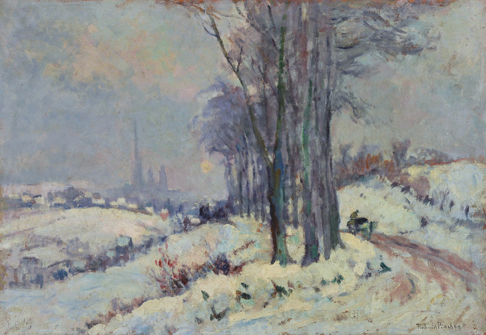 Environs de Rouen sous la neige - Robert Antoine Pinchon - Alpha Reproduction