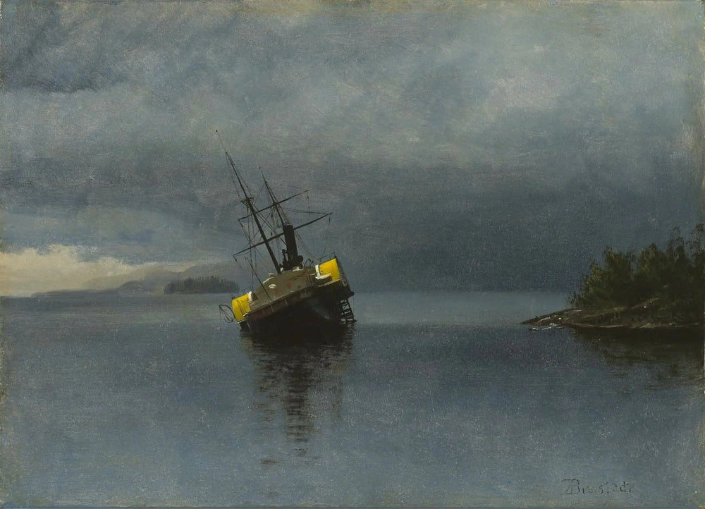 Épave de l’Ancon dans la baie de Loring en Alaska - Albert Bierstadt - Alpha Reproduction