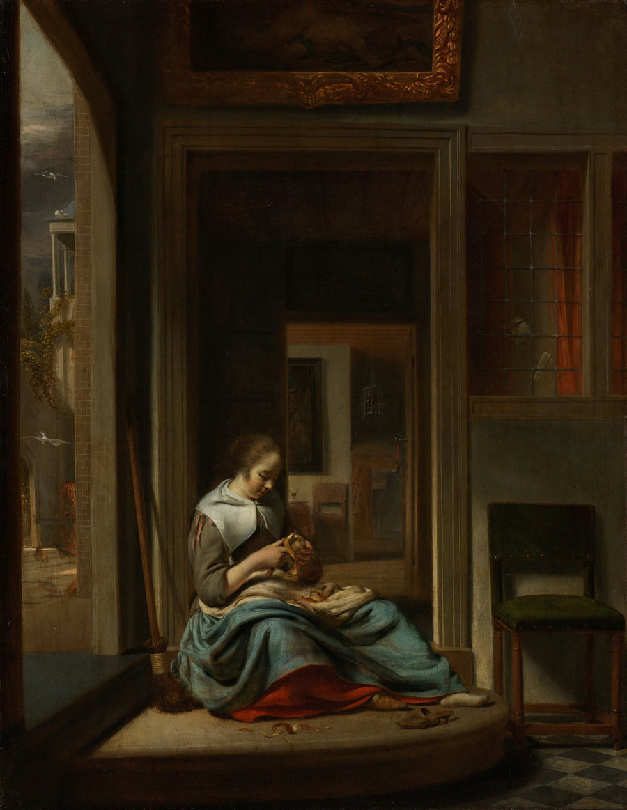 L'éplucheur de pommes - Cornelis Bisschop