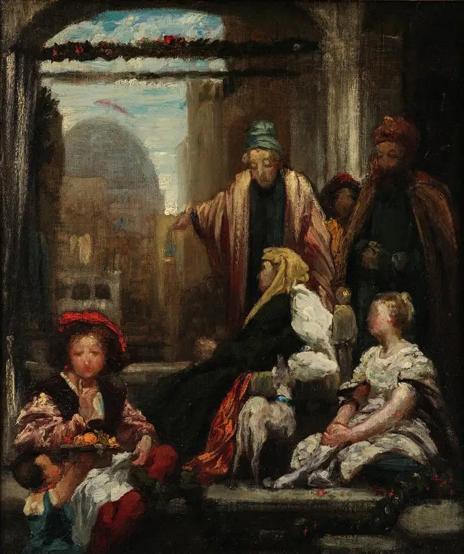 Esquisse en couleur pour « La Mort de Brunelleschi » - Frederic Leighton - Alpha Reproduction