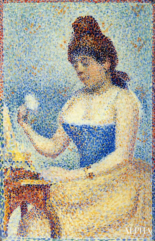 Étude pour "Jeune femme se poudrant" - Georges Seurat - Reproductions de tableaux et peintures haut de gamme