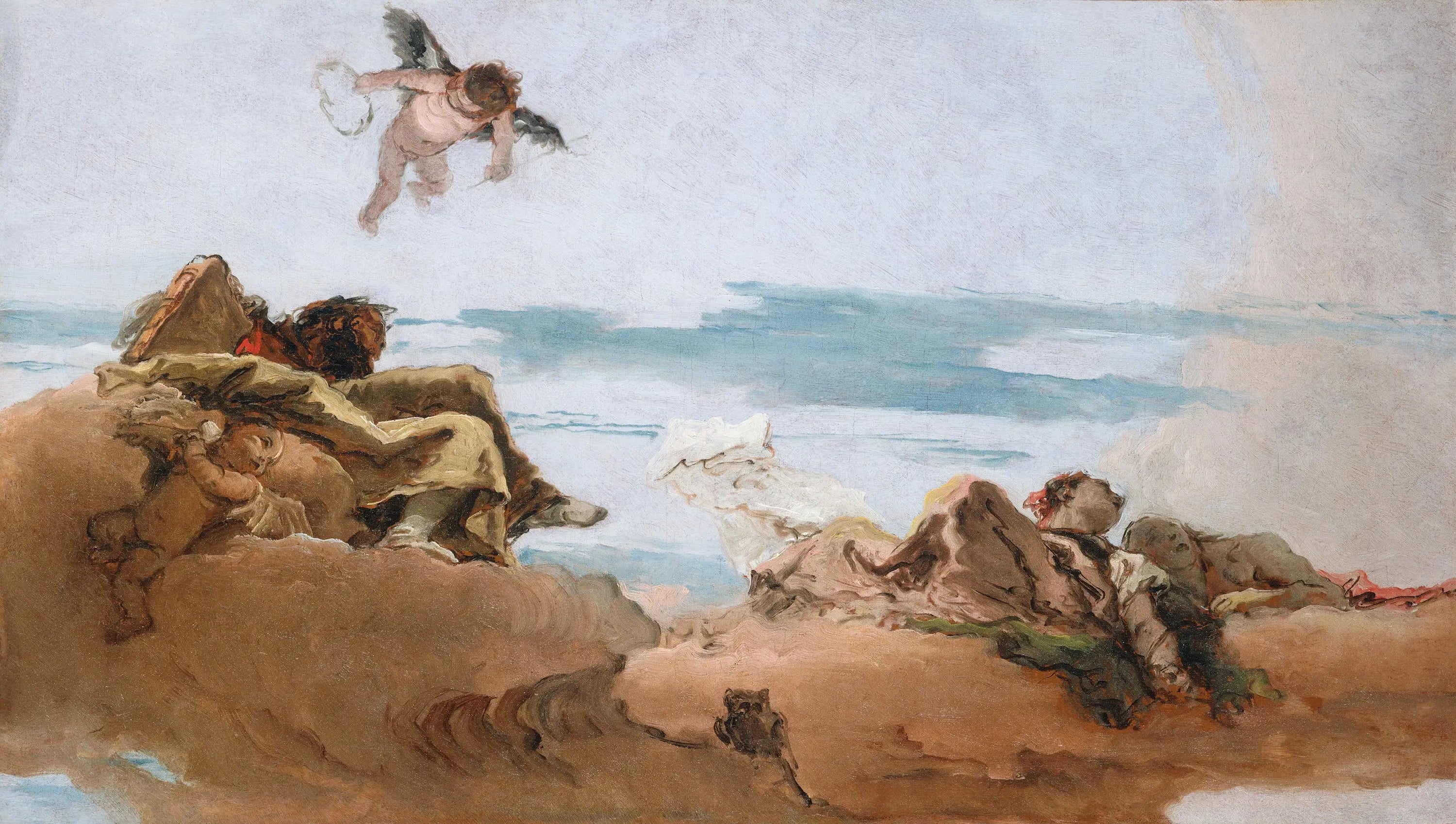 Étude pour un plafond avec la personnification du Conseil - Giovanni Battista Tiepolo - Alpha Reproduction