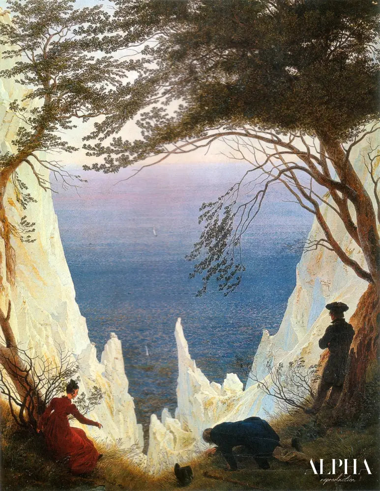 Falaises de craie sur l'île de Rügen - Caspar David Friedrich - Reproductions de tableaux et peintures haut de gamme