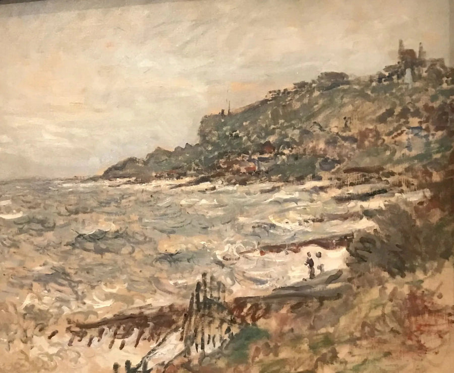 צוקים ליד Sainte-Adresse, מזג אוויר אפור W689 - קלוד מונה