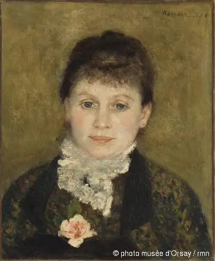 Femme au jabot blanc - Pierre-Auguste Renoir image 1 reproduction réalisée par Alpha Reproduction
