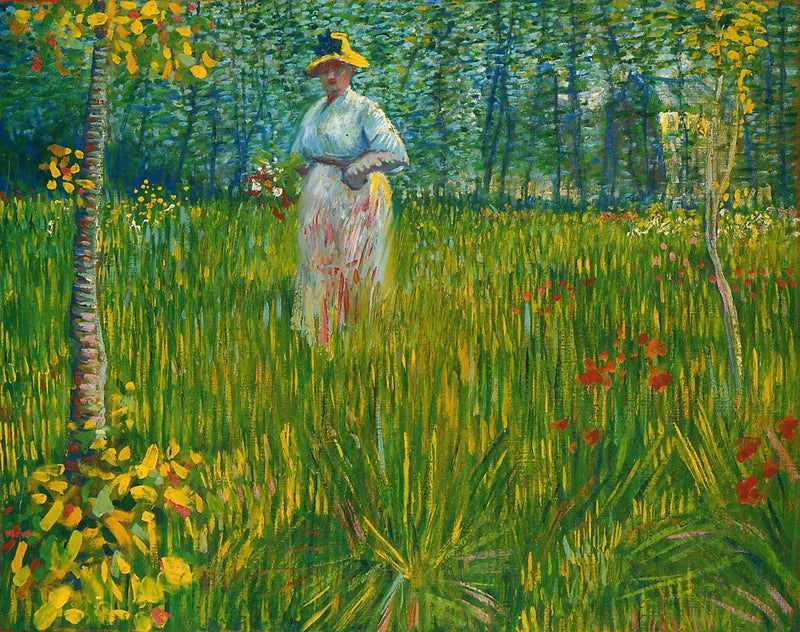 אישה בגינה - Vincent van Gogh