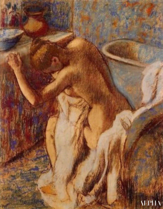 Femme en train de se sécher - Edgar Degas - Reproductions de tableaux et peintures haut de gamme