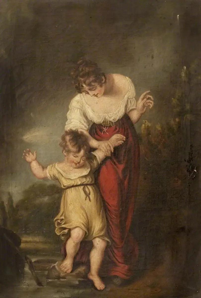 Femme et enfant dans un Ford - Thomas Gainsborough image 1 reproduction d’œuvre d’art à l’huile