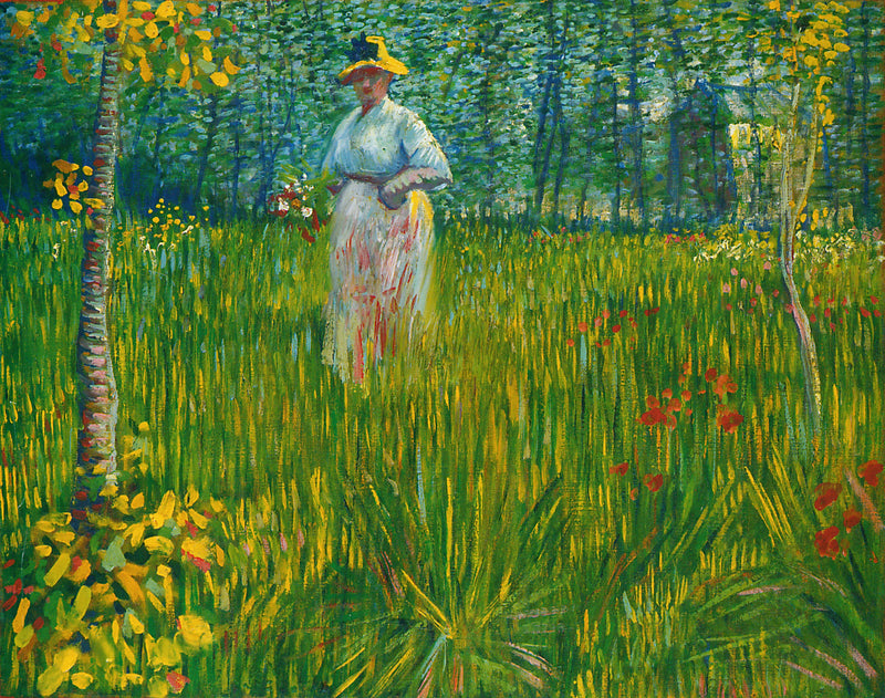 אישה בגינה - Vincent van Gogh