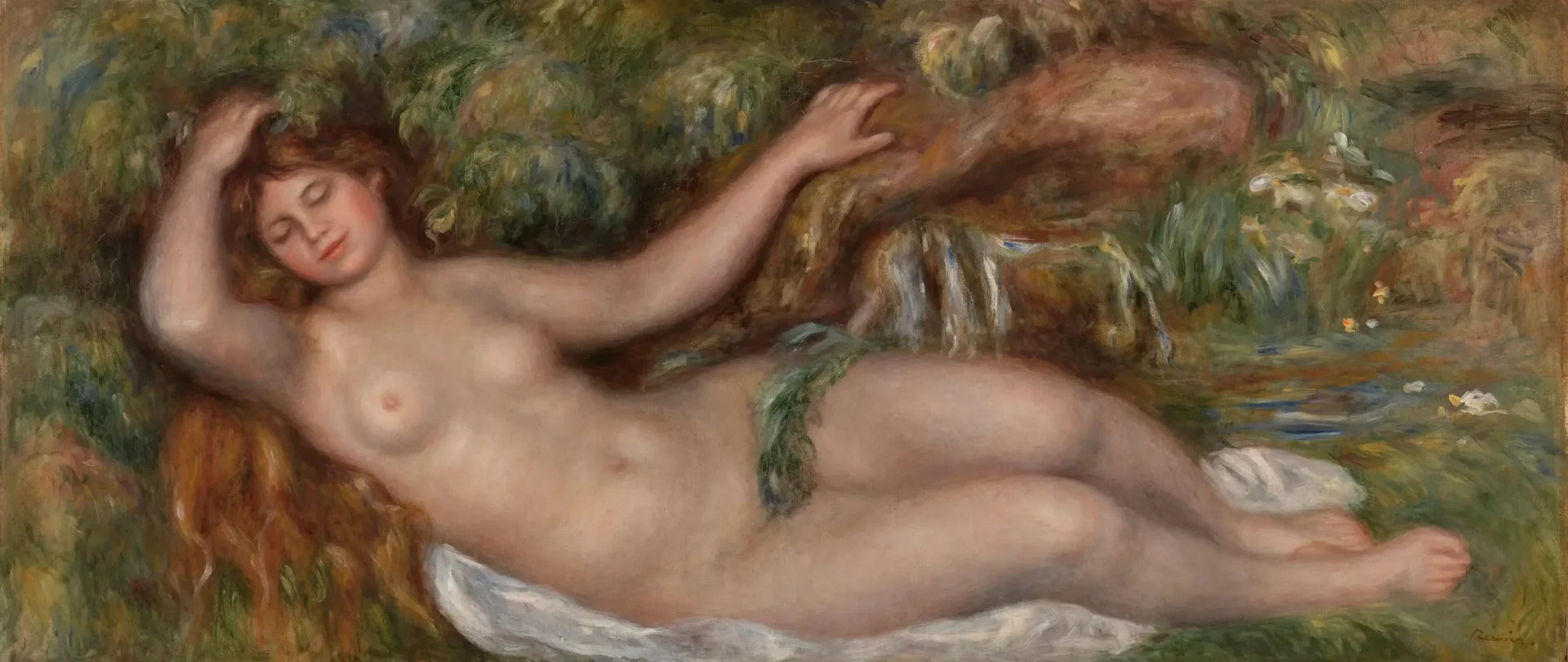 Femme nue couchée - Pierre-Auguste Renoir image 1 copie peinte à la main à l’huile
