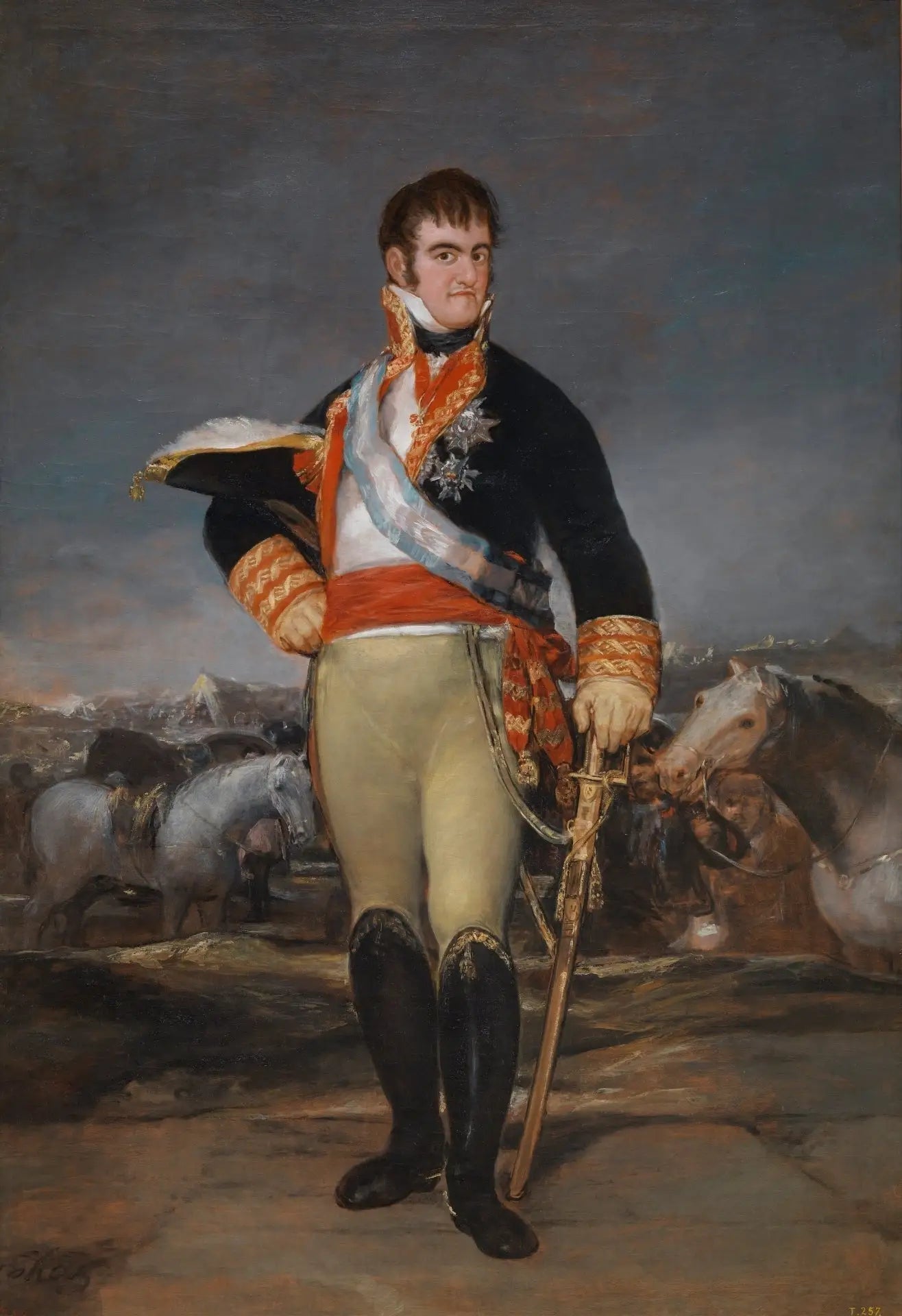 Reproduction du tableau « Ferdinand VII dans un campement - Francisco de Goya » par Alpha Reproduction en peinture à l’huile