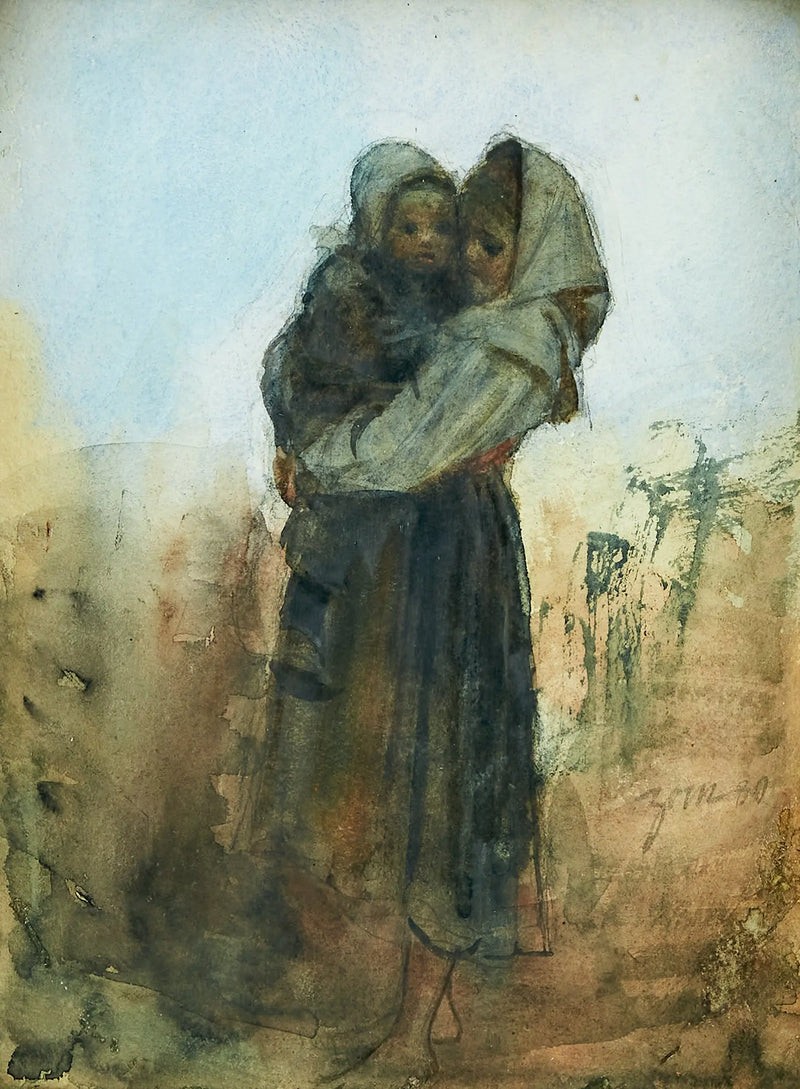 ילדה עם ילד - אנדרס זורן