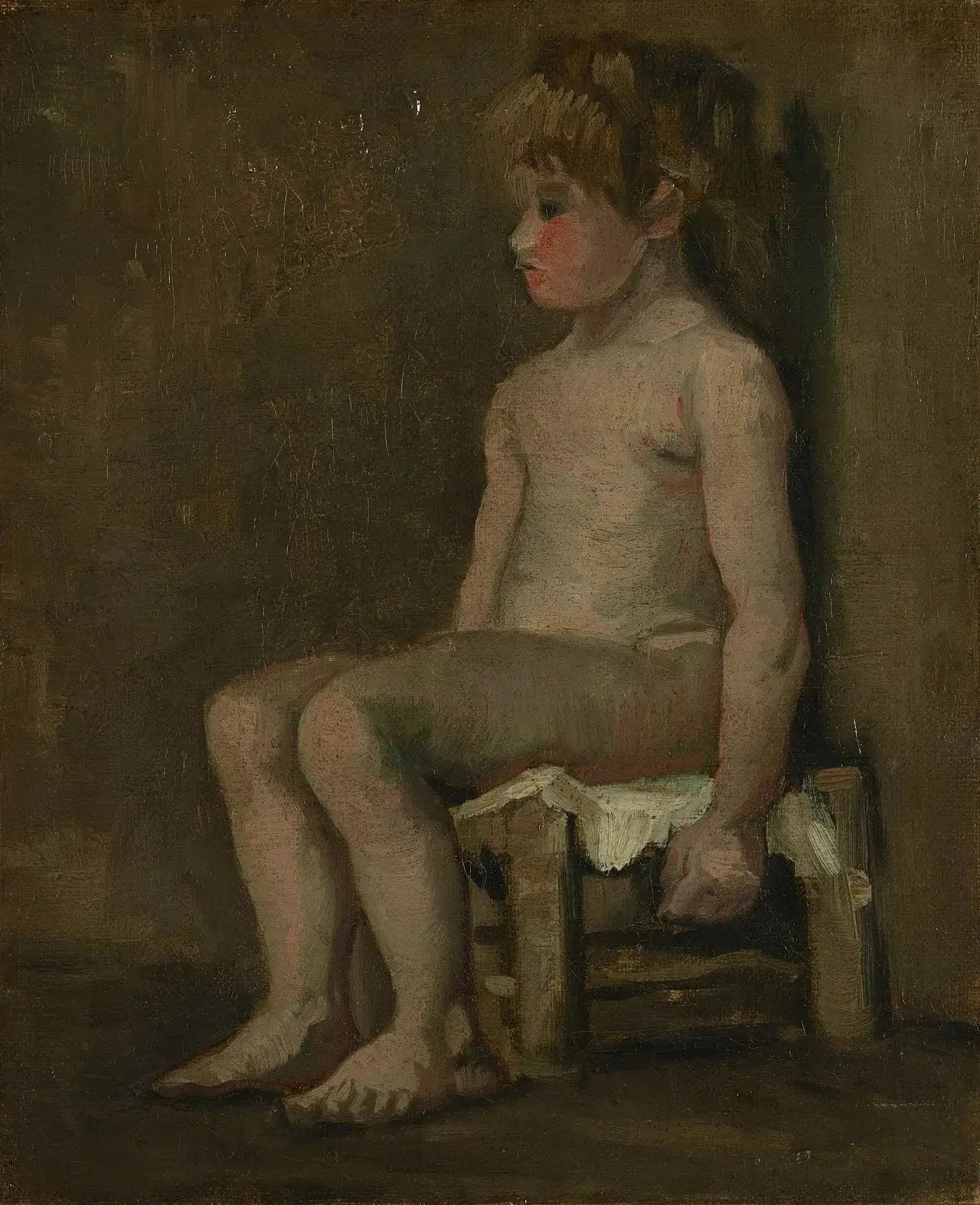Fille nue, assise - Vincent van Gogh image 1 copie peinte à la main à l’huile
