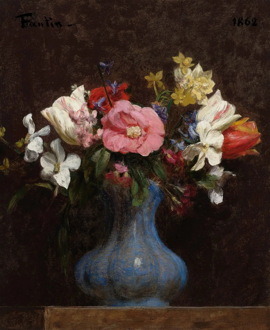 פרחים, קמלים ו tulipes - הנרי פנטין-לטור