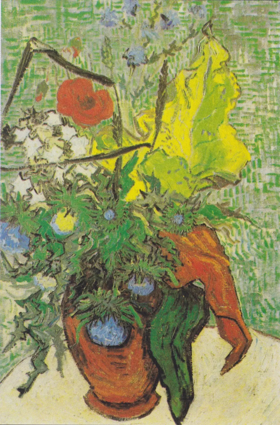 פרחים בר וארגמן בכלי - Vincent van Gogh