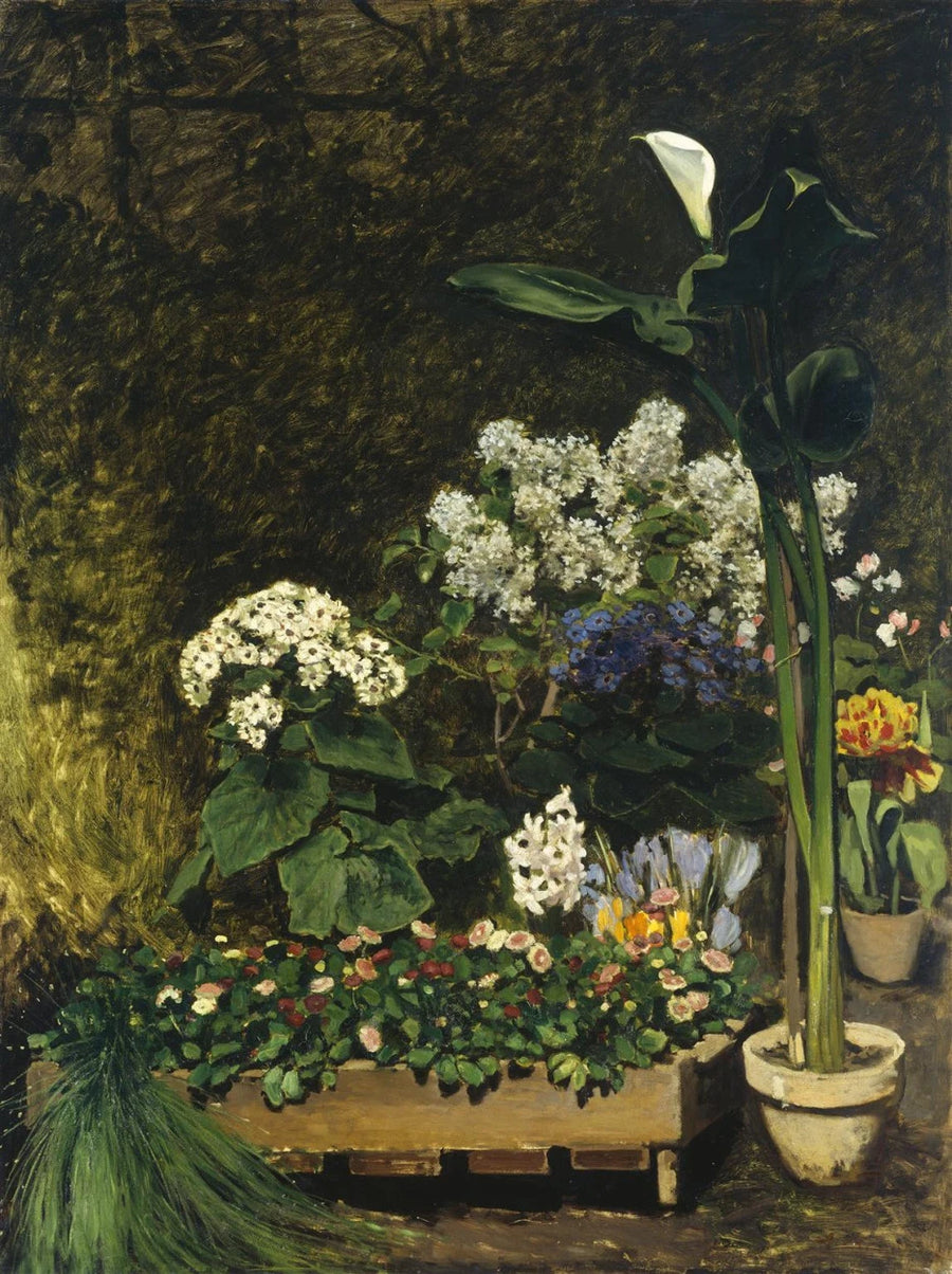 Fleurs dans une serre peintes par Pierre-Auguste Renoir en 1864 – Hamburger Kunsthalle HK-5027