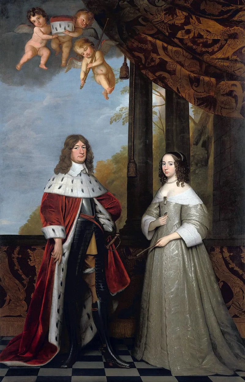 פרדריק-ג'יליאם (1620-1688), אלקטור מפרוסיה, ואשתו לואיז-הנריטה (1627-1667), רוזנת אוראנז-נסאו - גריט ואן הונטרוסט