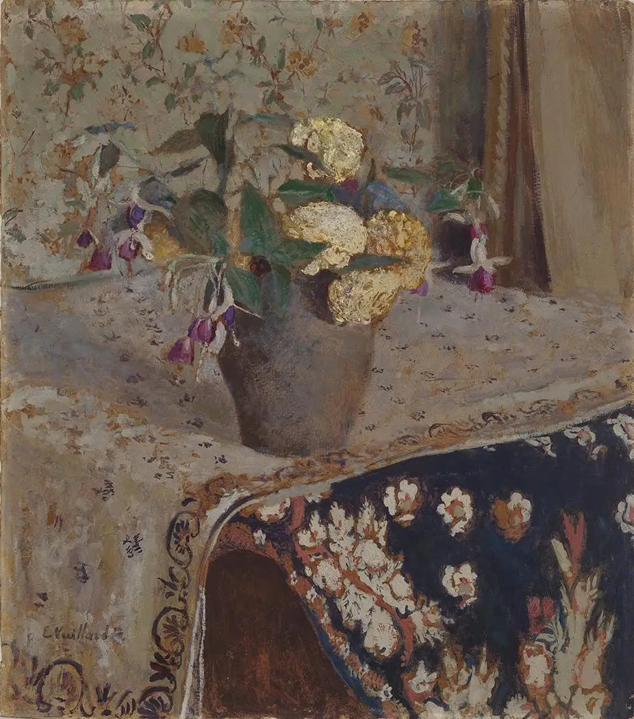 Fuchsias et œillets d'Inde - Édouard Vuillard image 1 copie de tableau peinte à la main