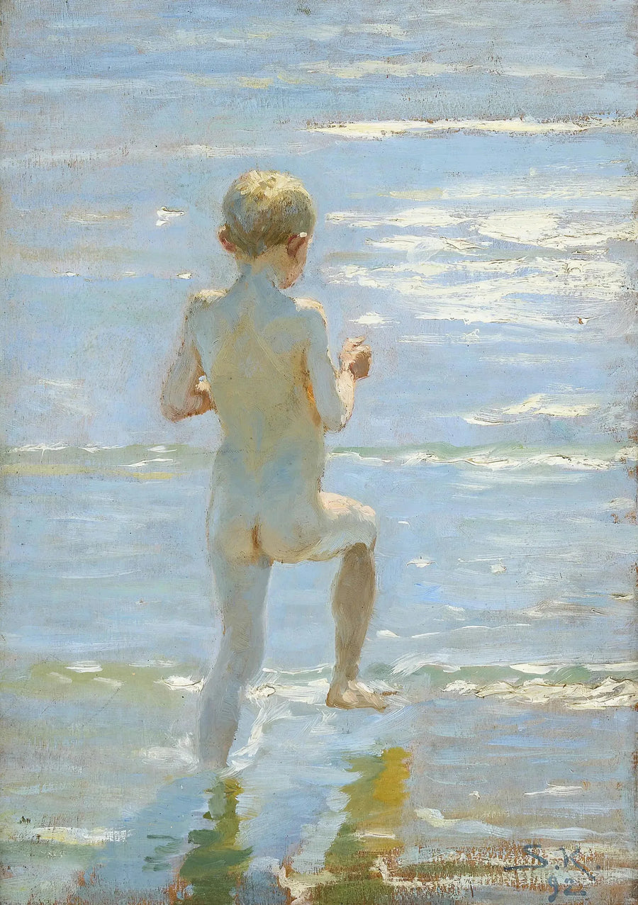 ילד מתרחץ. - פדר סברין קרויה