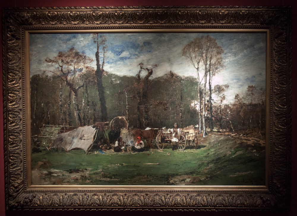 Gitans à la lisière de la forêt - Mihály Munkácsy image 1 reproduction de peinture à l’huile