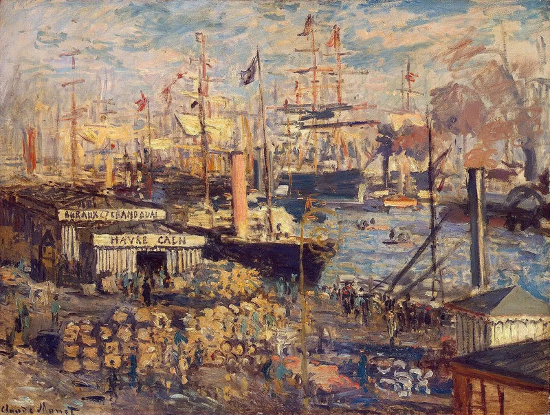 Le Grand Quai au Havre W295 - קלוד מונה