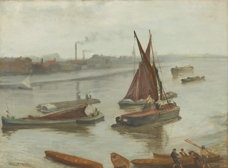 אפור וכסף: Old Battersea Reach - ג'יימס אבוט מקניל ויסלר