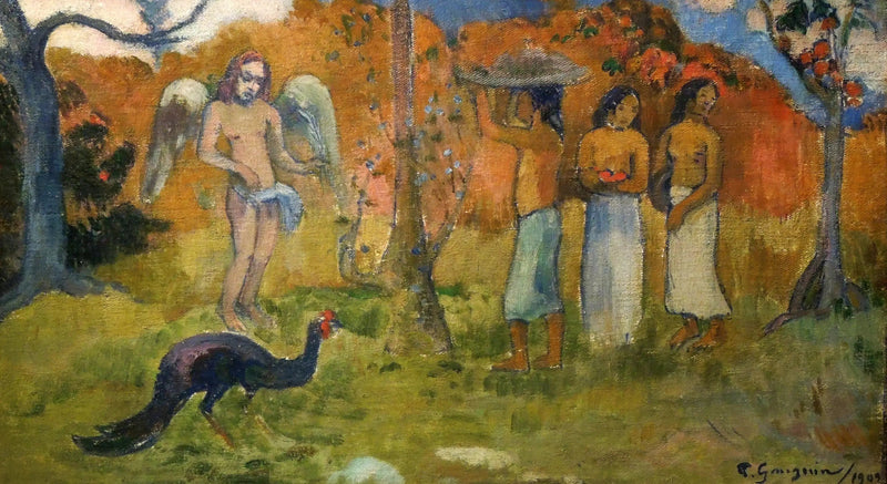 קבוצת עם מלאך - פול גוגן