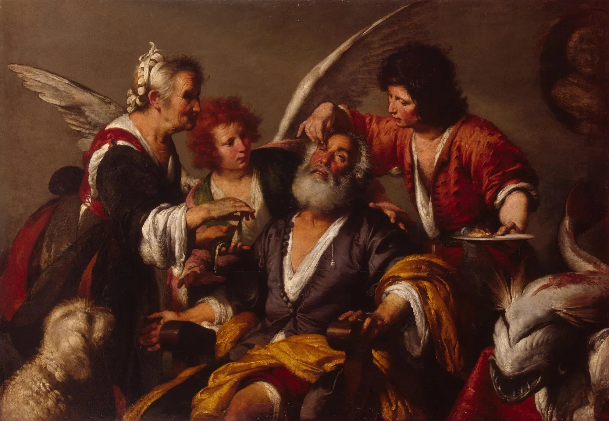 Guérison de Tobit - Bernardo Strozzi image 1 reproduction artisanale de tableau