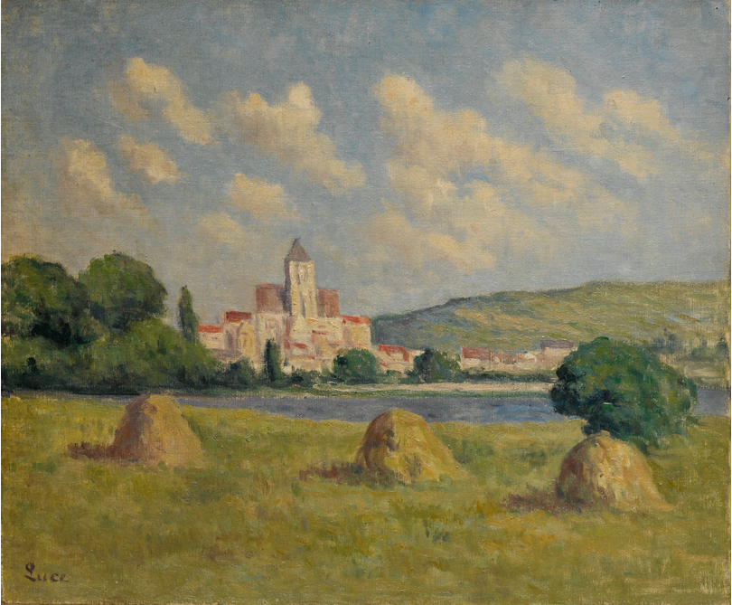 Guernes l’église et les champs - Maximilien Luce - Alpha Reproduction