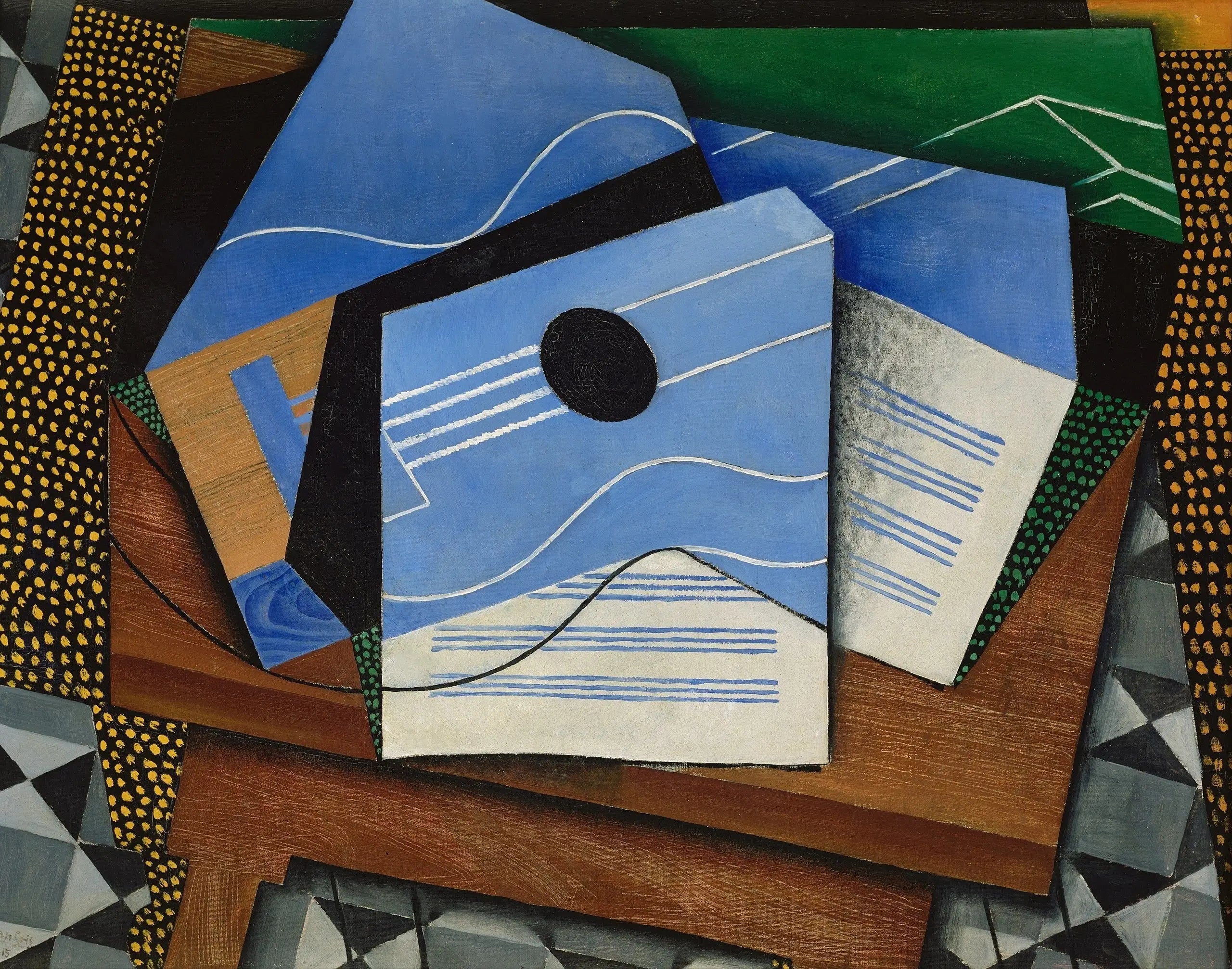 Guitare sur une table - Juan Gris - Alpha Reproduction