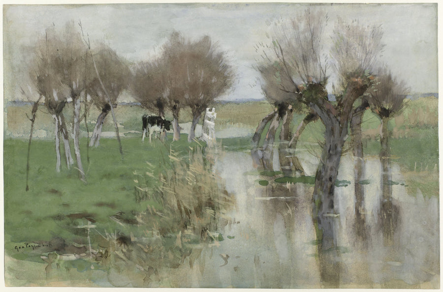 Hautes eaux dans le pré - Geo Poggenbeek