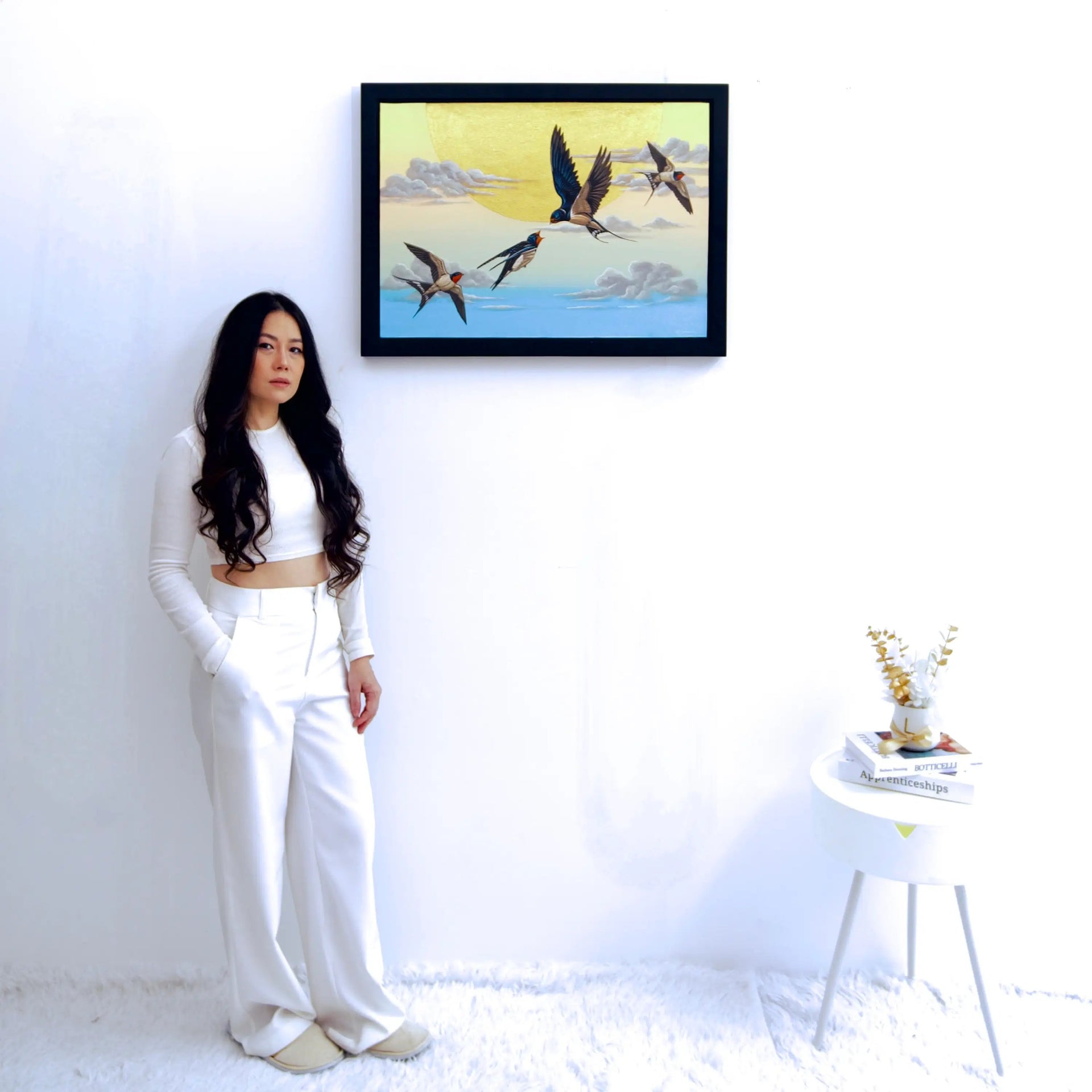 Hirondelle dans le Ciel | 70 X 50 cm image 2 reproduction d’œuvre d’art à l’huile
