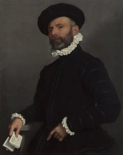 Homme tenant une lettre - Giovanni Battista Moroni - Alpha Reproduction