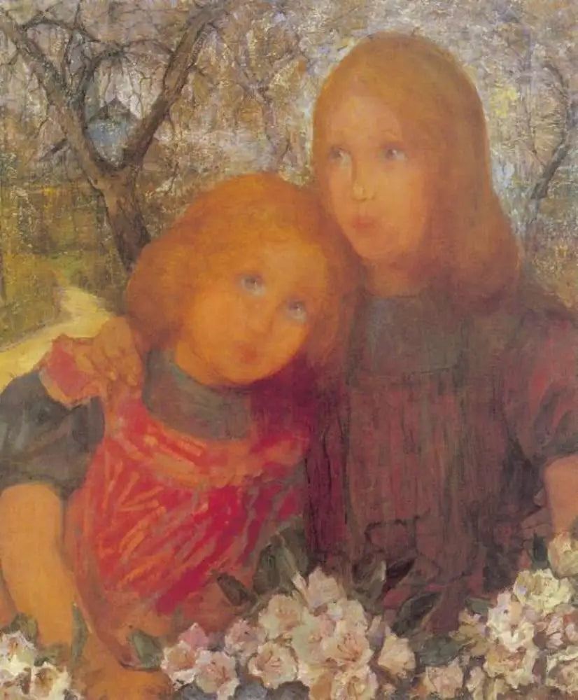 Reproduction du tableau « Idylle printanière - Piet Mondrian » par Alpha Reproduction en peinture à l’huile