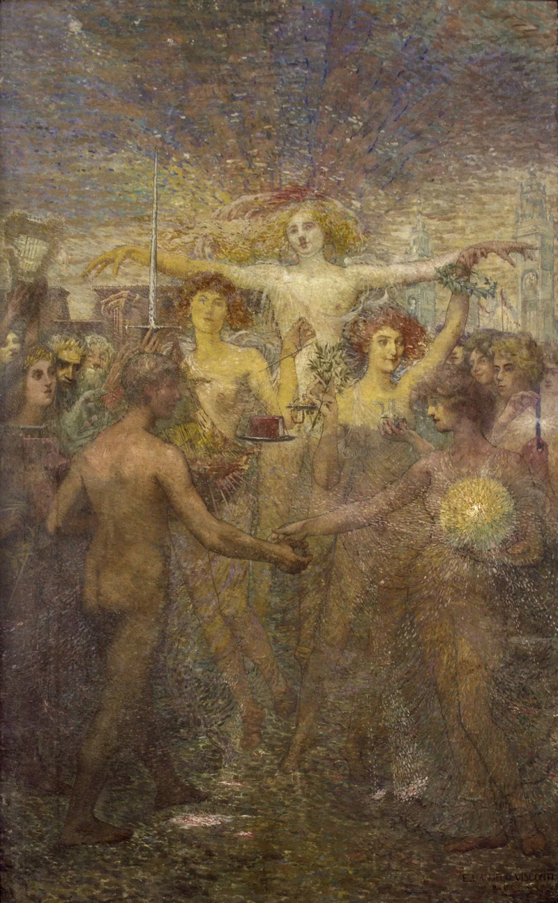 הוראה (סולידריות של הומנה) - Painel da Biblioteca Nacional - Eliseu Visconti
