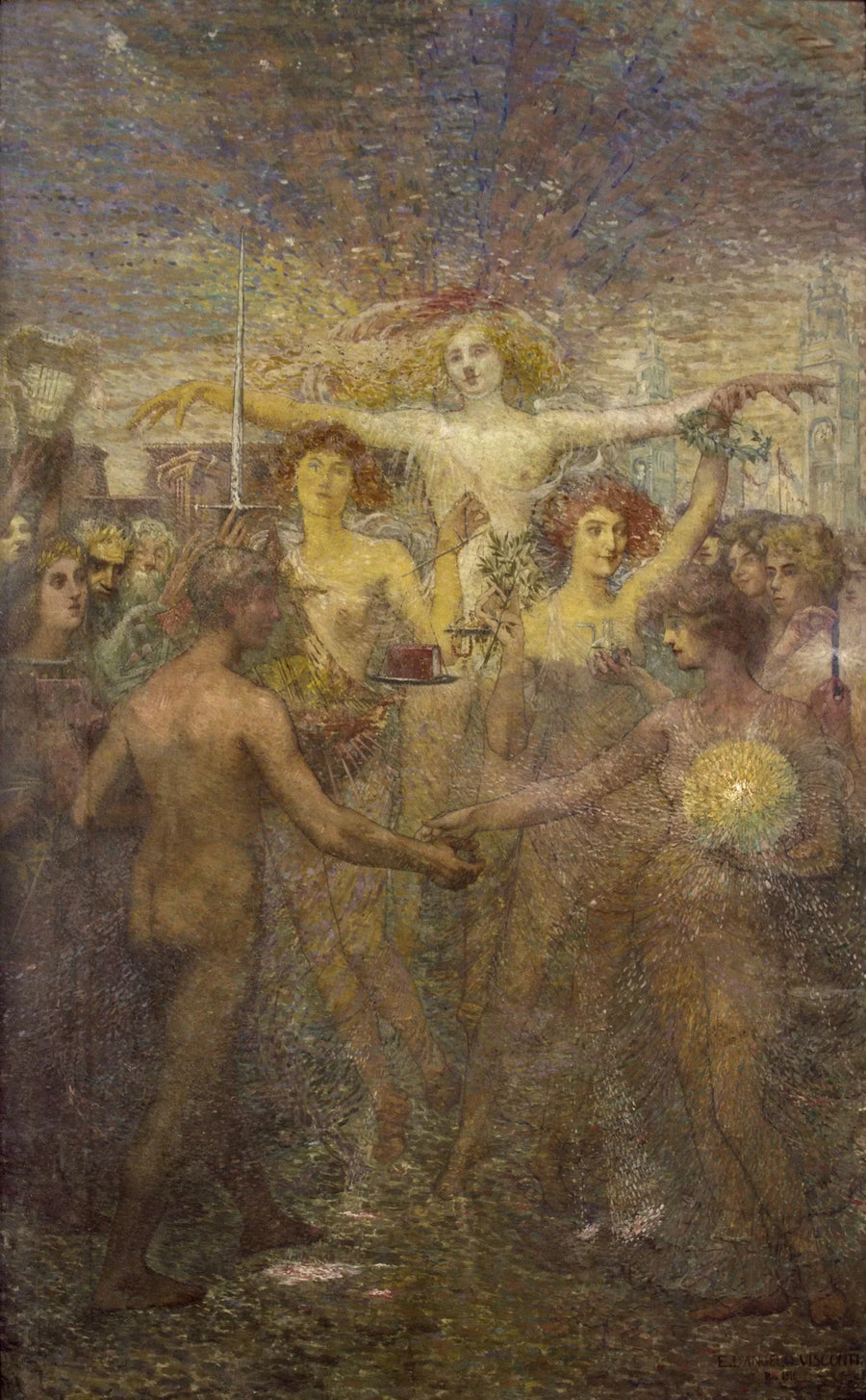 הוראה (סולידריות של הומנה) - Painel da Biblioteca Nacional - Eliseu Visconti