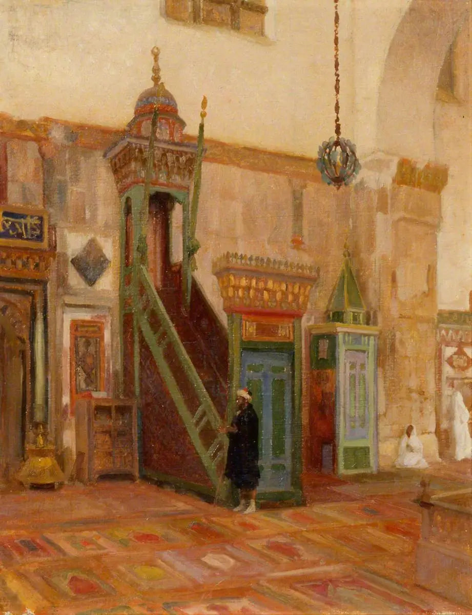 Intérieur d’une mosquée ou le Mimbar de la Grande Mosquée de Damas - Frederic Leighton - Alpha Reproduction