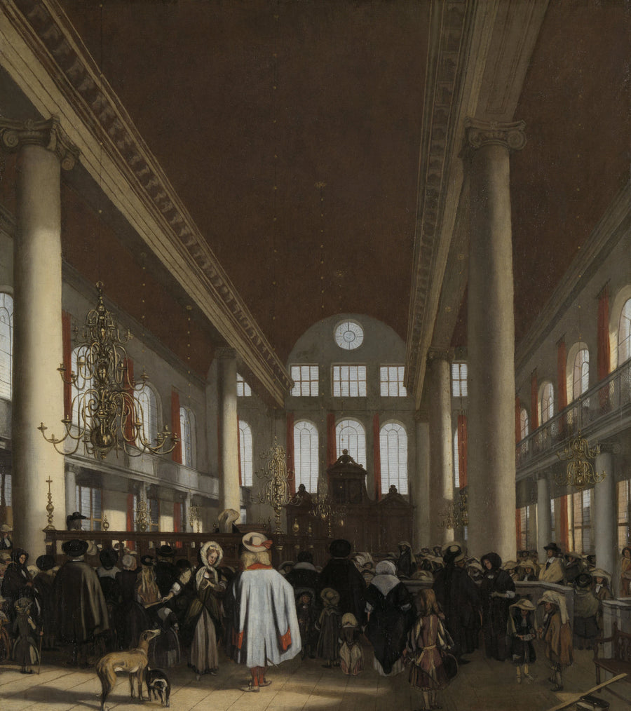 Intérieur de la synagogue portugaise d'Amsterdam - Emanuel de Witte